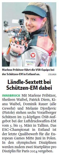 6 VSB Schützen für die EM nominiert 6 VSB Schützen für die EM nominiert