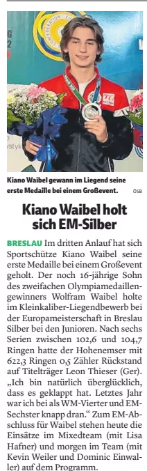 Europa Spiele 3x20 Frauen Sheileen Waibel. VN 27.06.2023 Europa Spiele 3x20 Frauen Sheileen Waibel. VN 27.06.2023