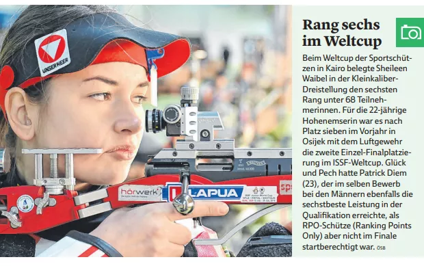 Sheileen Waibel 6. ISSF Weltcup Cairo Sheileen Waibel 6. ISSF Weltcup Cairo